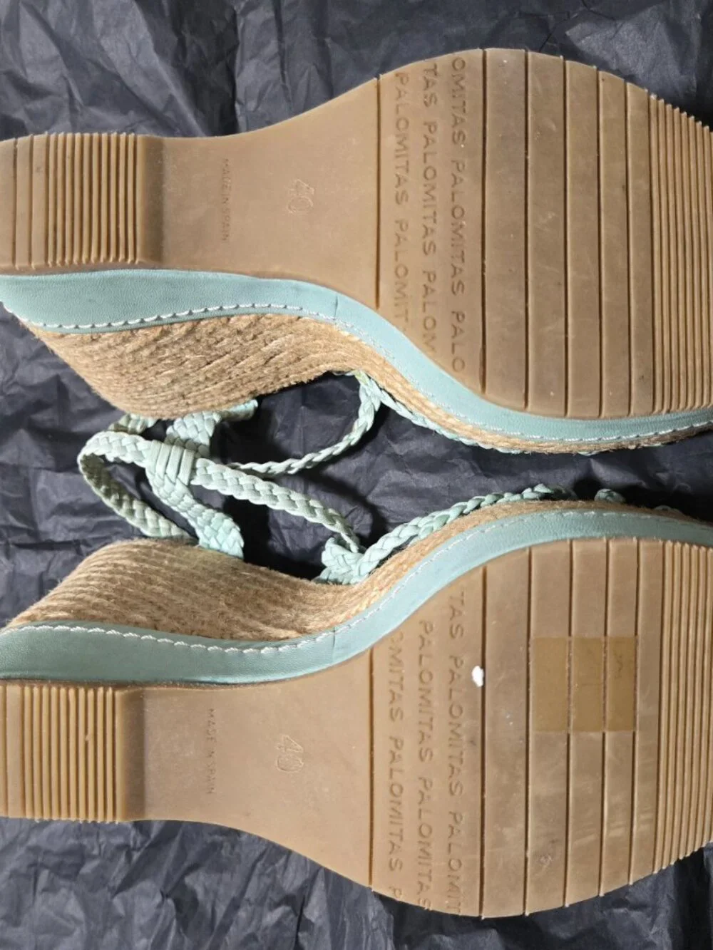 Palomitas by Paloma Barceló Mint Braided Platform Espadrille Wedge Sandals EU 40 - Picture 13 of 16
